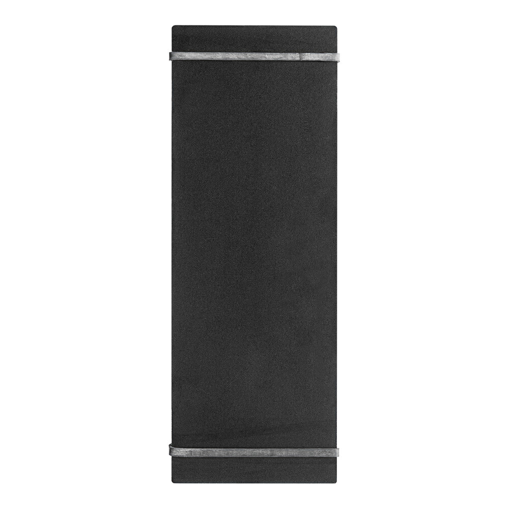 Choice 4 1/2" x 12 1/2" Customizable Black Wood Color Menu Holder / Presenter with Straps