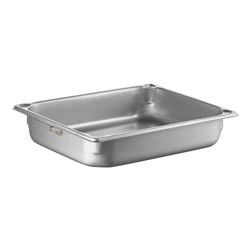 Vollrath 30220 Super Pan® 1/2 Size 2 1/2" Deep Heavy-Duty Anti-Jam Stainless Steel Steam Table / Hotel Pan - 20 Gauge