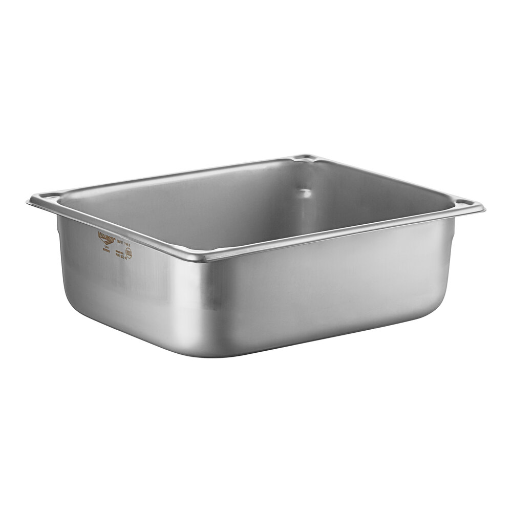 Vollrath 30240 Super Pan® 1/2 Size 4" Deep Heavy-Duty Anti-Jam Stainless Steel Steam Table / Hotel Pan - 20 Gauge