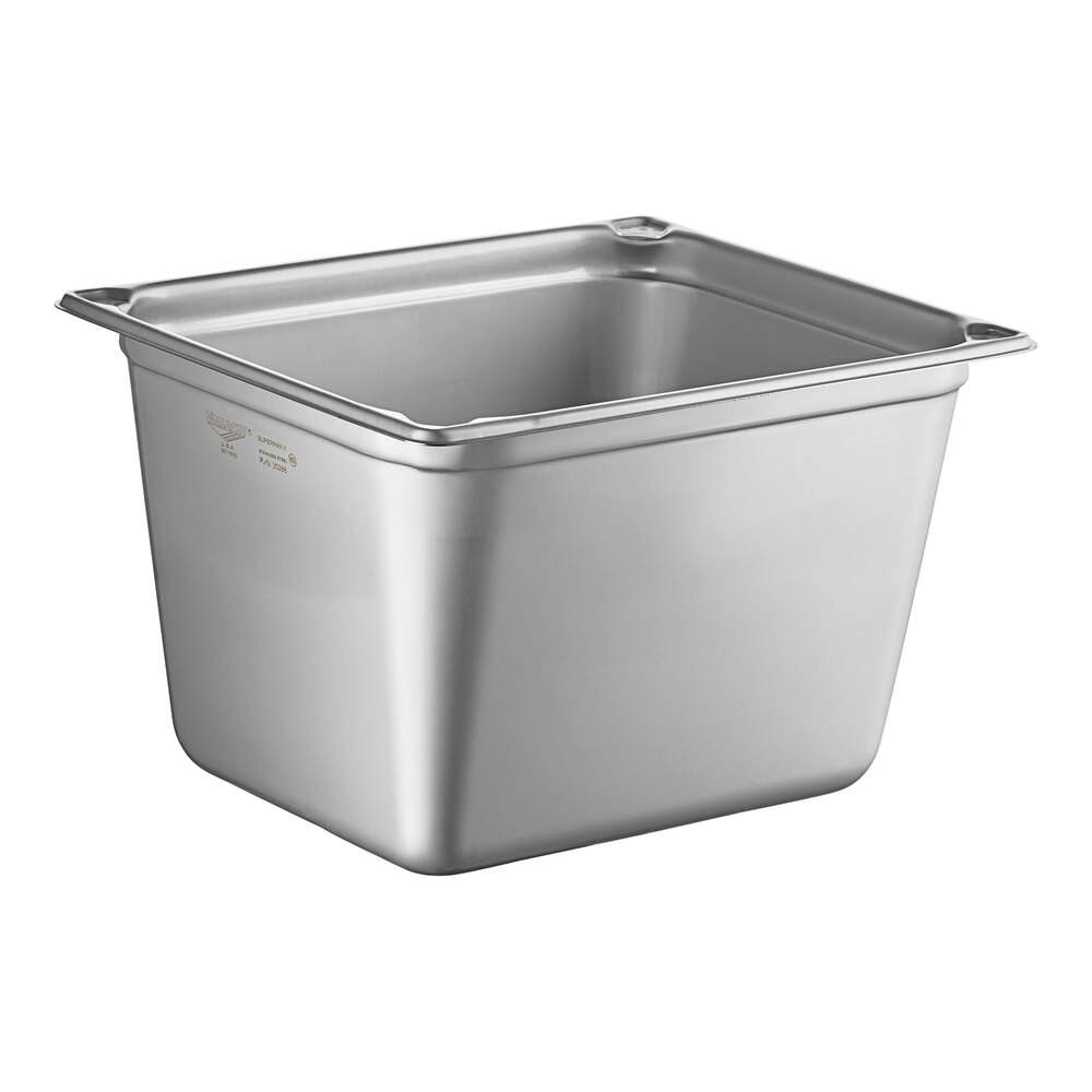 Vollrath 30288 Super Pan® 1/2 Size 8" Deep Heavy-Duty Stainless Steel Transport Pan - 20 Gauge