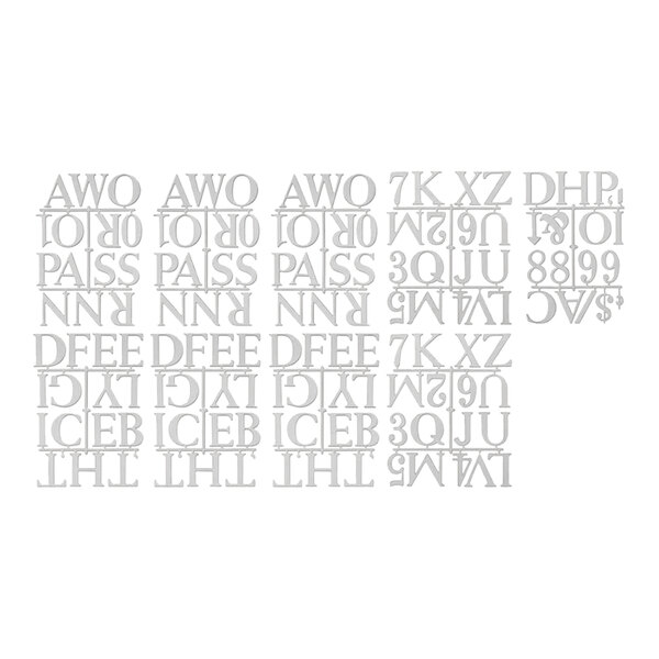 United Visual Products 3" White Roman Character Sprue Set - 145/Pack