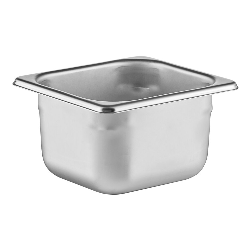 Vollrath S06064 Super Pan® 1/6 Size 4" Deep Heavy-Duty Anti-Jam Stainless Steel Steam Table / Hotel Pan - 20 Gauge