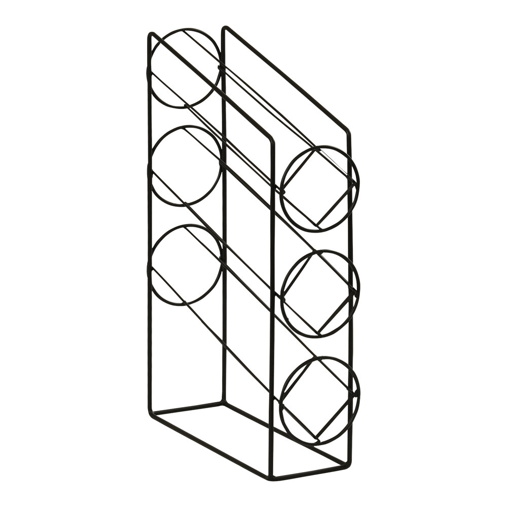 Cal-Mil Classic Black Wire 3-Compartment Countertop Cup Dispenser 24061-3-13