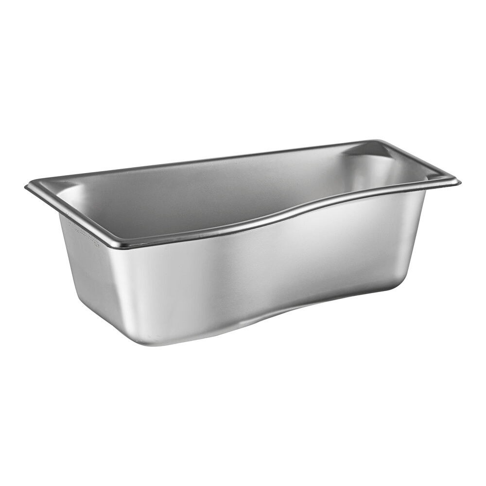 Vollrath 3100340 Super Pan® 1/3 Size Outer 4" Deep Super Shape Stainless Steel Wild Pan - 22 Gauge