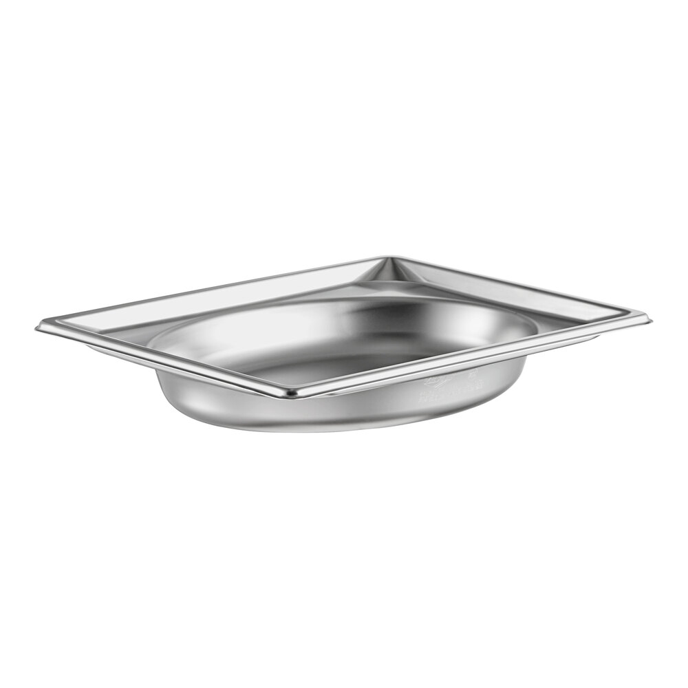 Vollrath 3102015 Super Pan® 1/2 Size 2" Deep Super Shape Stainless Steel Oval Pan - 22 Gauge