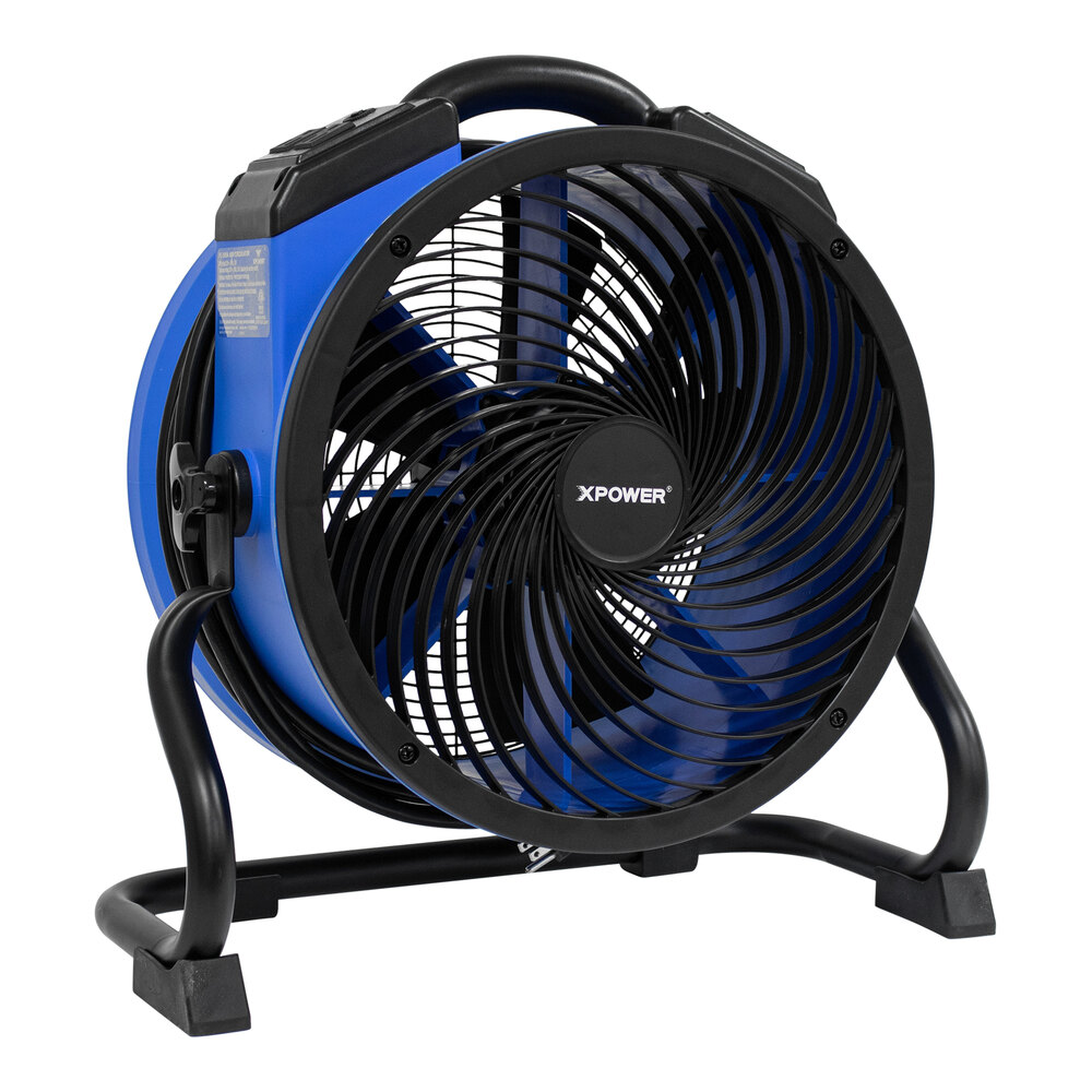 XPOWER P-39AR-Blue 4-Speed Professional Axial Fan with Daisy Chain - 2,100 CFM, 115V