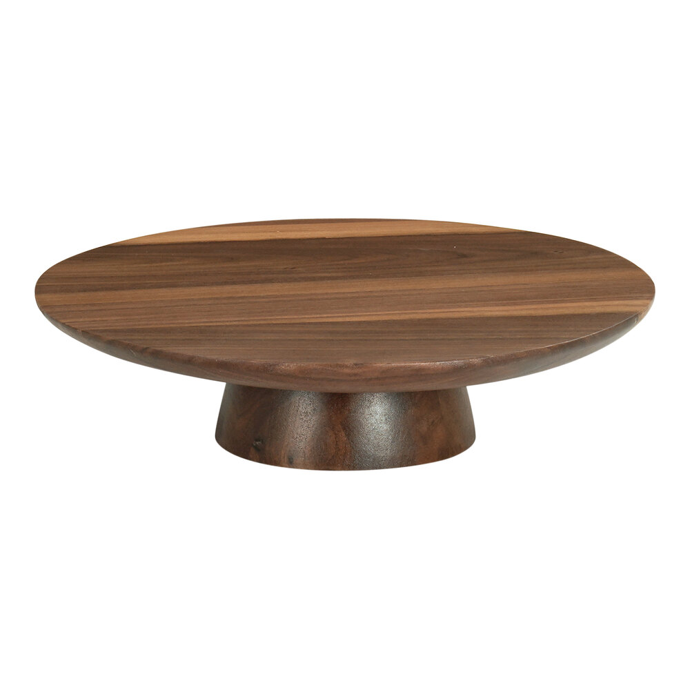 Cal-Mil Sydney 12" x 3" Round Walnut Cake Stand 23151-123-78