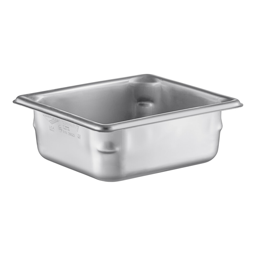 Vollrath 30622 Super Pan V® 1/6 Size 2 1/2" Deep Anti-Jam Stainless Steel Steam Table / Hotel Pan - 22 Gauge