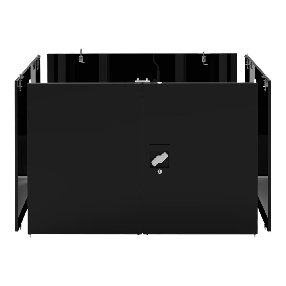 Luxor DTWS003 15" x 16 1/4" x 16 1/4" Black Steel Locking Cabinet for DTWS002