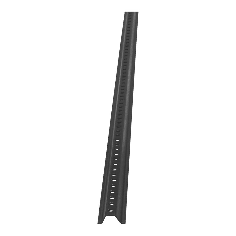 Lavex 6' 1.12 lb. Gun Metal Black Enamel Steel U-Channel Post for Parking Lot Sign