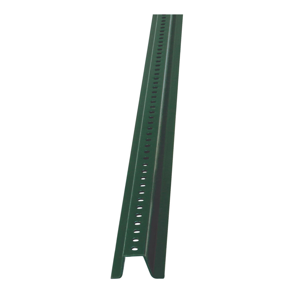 Lavex 7' 1.12 lb. Green Enamel Steel U-Channel Post for Parking Lot Sign