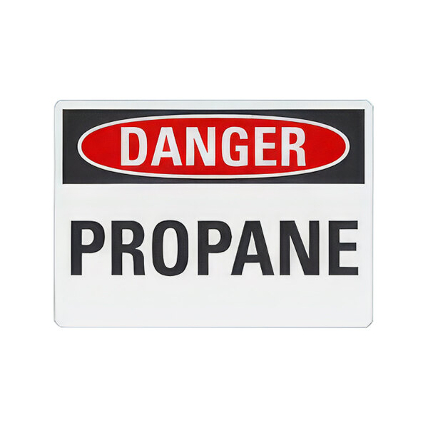 Lavex 10" x 7" Non-Reflective Plastic "Danger / Propane" Safety Sign
