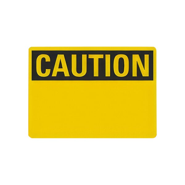 Lavex 10" x 7" Non-Reflective Plastic "Caution / (Blank)" Safety Sign