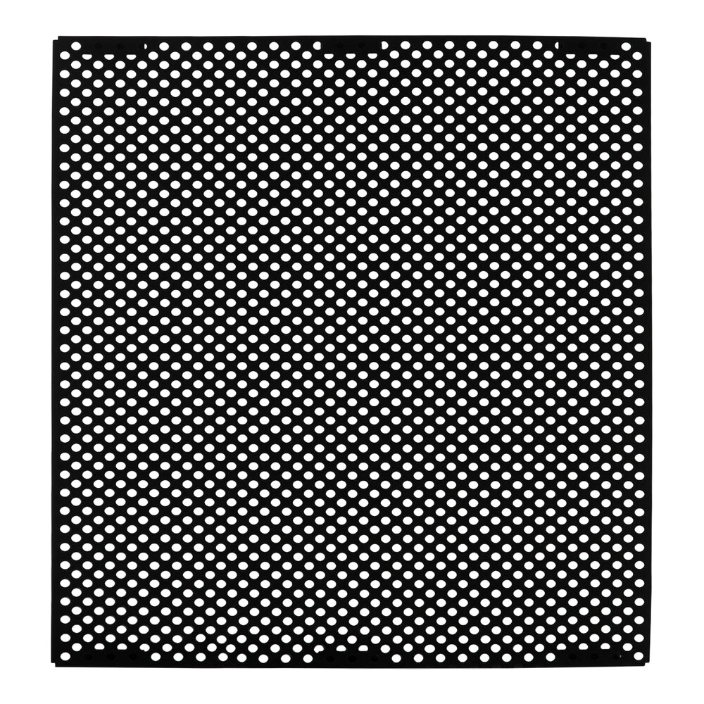 Rubbermaid® 2182610 Black Gloss Steel Medium Perforated Decorative Panel for FG39700 and 2182672 - 4/Case