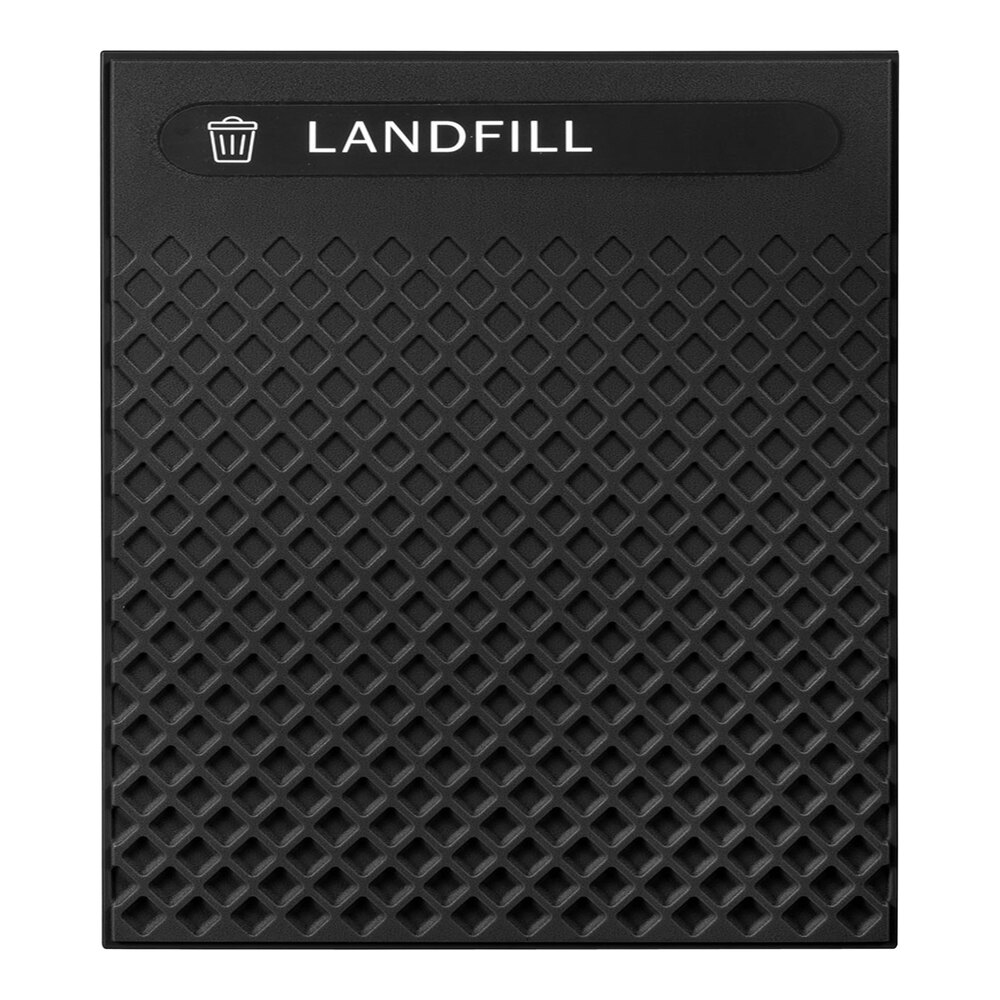 Rubbermaid® 2182679 Black Resin Large "Landfill" Decorative Panel for FG397500 and 2182678 - 4/Case