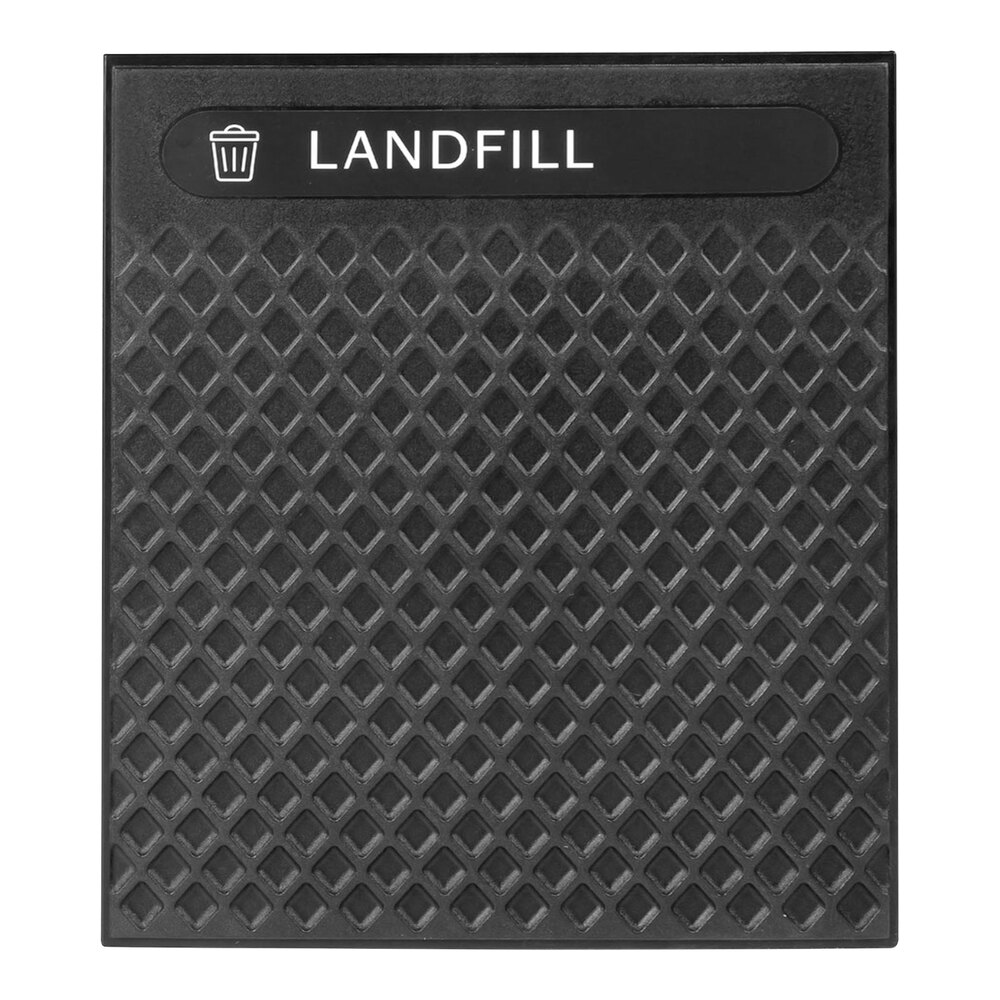 Rubbermaid® 2182671 Black Resin Medium "Landfill" Decorative Panel for FG39700 and 2182672 - 4/Case