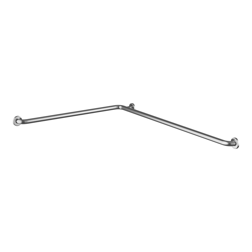 Lavex 54" x 36" Two-Wall Restroom Grab Bar with Satin Finish