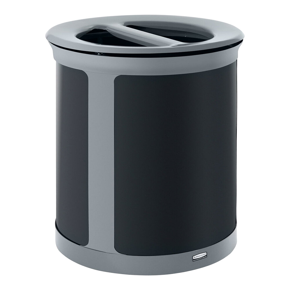 Rubbermaid® Enhance 2172841 23 Gallon Pearl Gray Round Dual Stream Decorative Trash Can