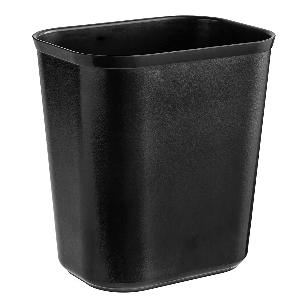 Rubbermaid® FG254100BLA 14 Qt. / 3.5 Gallon Black Rectangular Fire-Resistant Medical Wastebasket