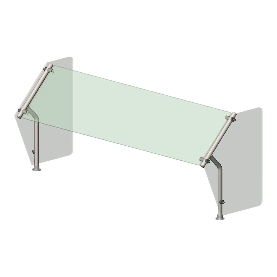 Vollrath N98635 73" Contemporary Style Single-Sided Buffet Five Well Breath / Sneeze Guard