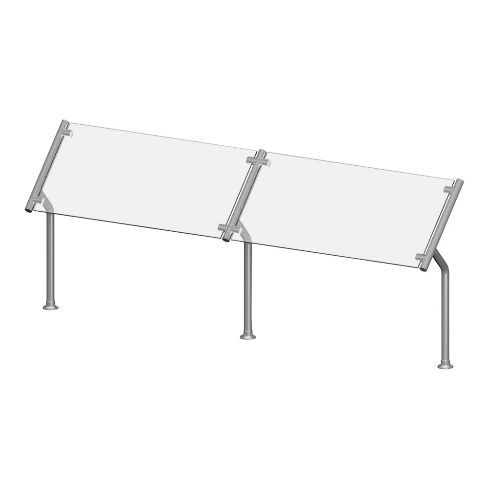 Vollrath 98661 27" Contemporary Style Single-Sided Buffet Two Well Breath / Sneeze Guard