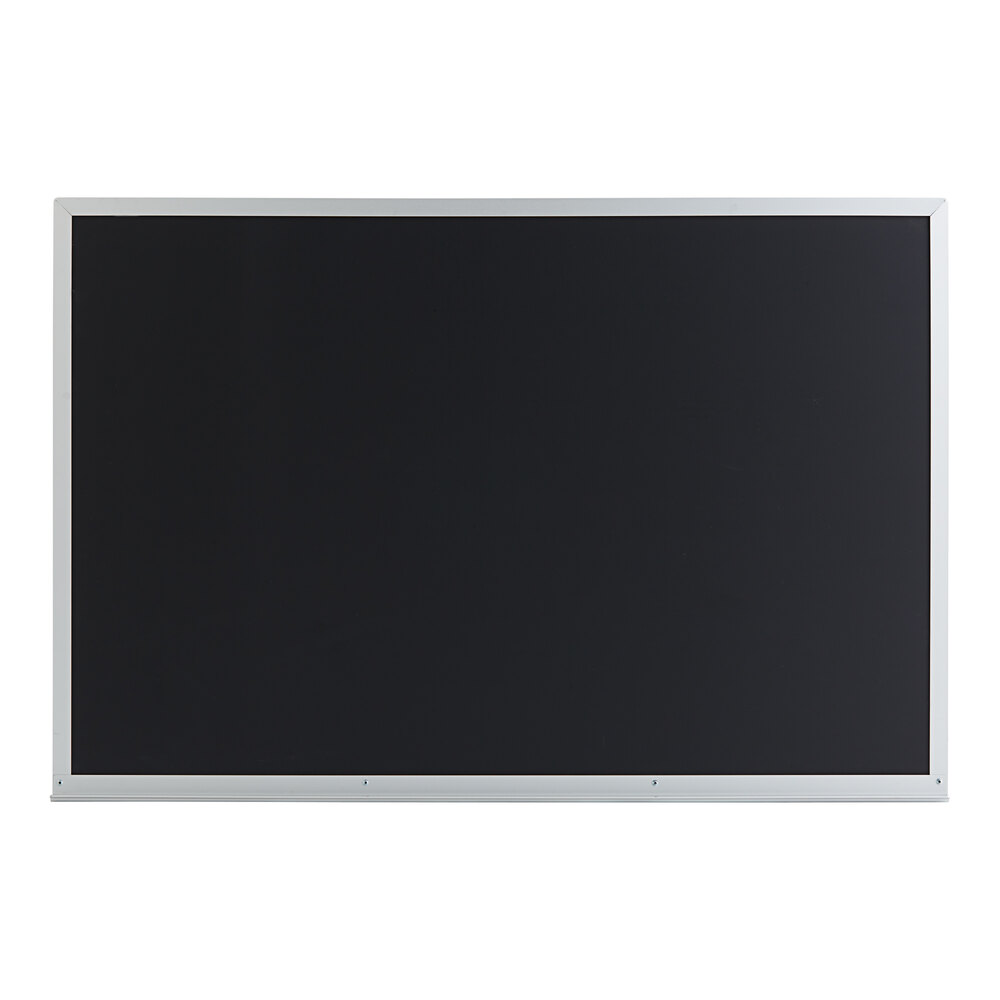 Aarco DC2436B 24" x 36" Black Satin Anodized Aluminum Frame Slate Composition Chalkboard