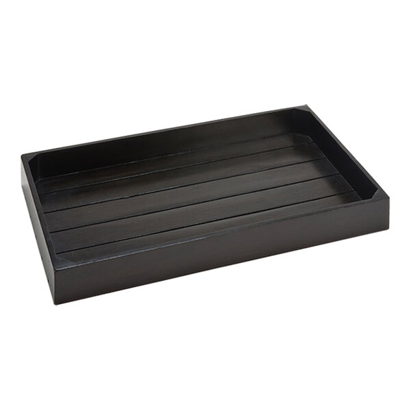 American Metalcraft Upton Collection 20 3/4" x 12 5/8" x 2 1/2" Full Size Espresso Wood Crate