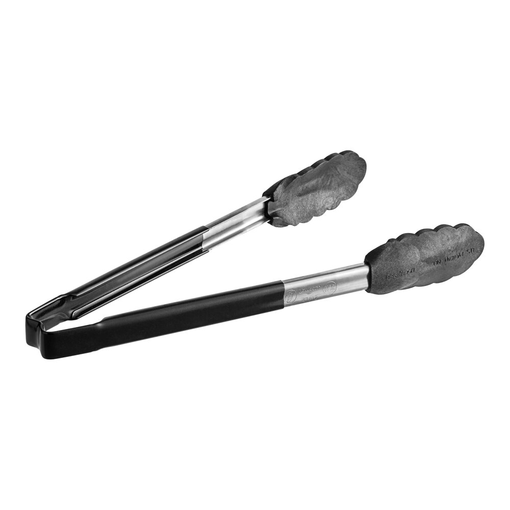 Vollrath 4781222 Jacob's Pride® 12" High Heat Nylon Tip Cooking Tongs with Coated Handle - Heat Resistant up to 450 Degrees Fahrenheit