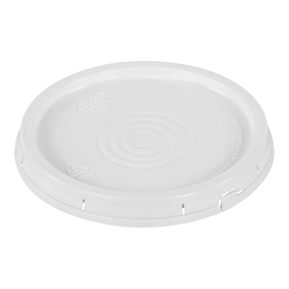 Vestil LID-54-PWT White HDPE Tear Tab Lid for PAIL-35-PWS, PAIL-54-PWS, and PAIL-6-PWS