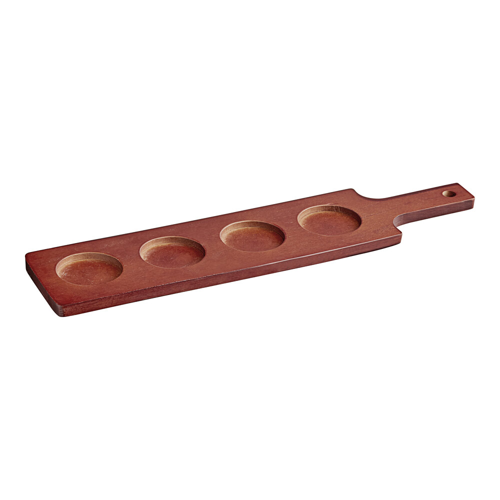 Libbey 16 7/8" Mahogany Finish Flight Paddle - 12/Case