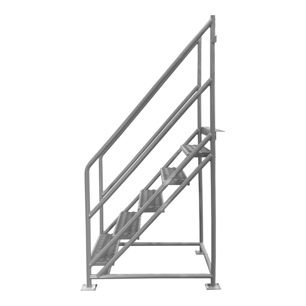 Ballymore 38 1/2" 5-Step Steel Crossover Ladder Stair Section with Serrated Tread CS538 - 2/Set