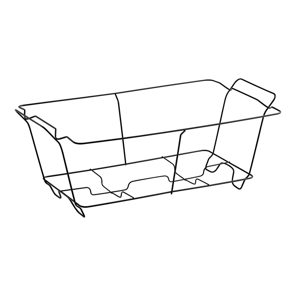 Choice Black Wire Chafer Stand for Full Size Disposable Pans