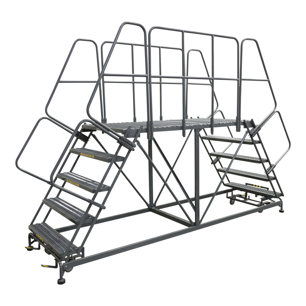 Ballymore 33" x 121" 5-Step Steel Double Entry Work Platform DEP5-2472 - 800 lb. Capacity