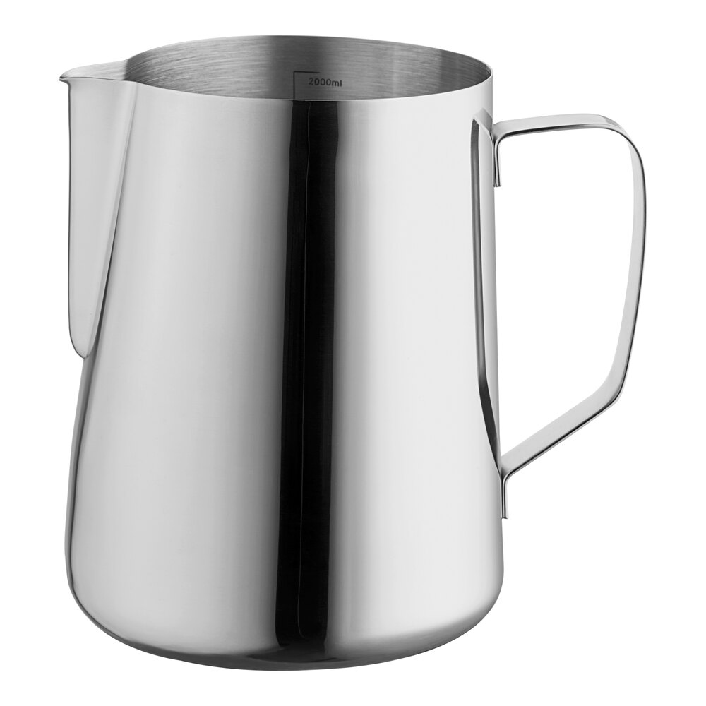Choice 66 oz. Polished Stainless Steel Frothing Pitcher