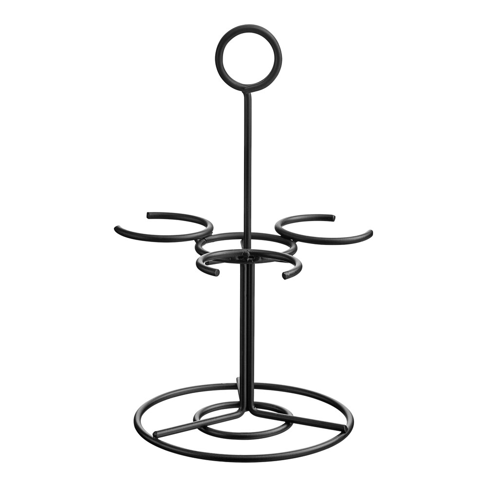 Vollrath Three Glass Black Flight Carrier