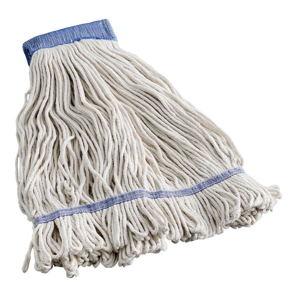 Advantage Supplies 32 oz. Natural Cotton Looped End Wet Mop Head with 5" Headband - 12/Case