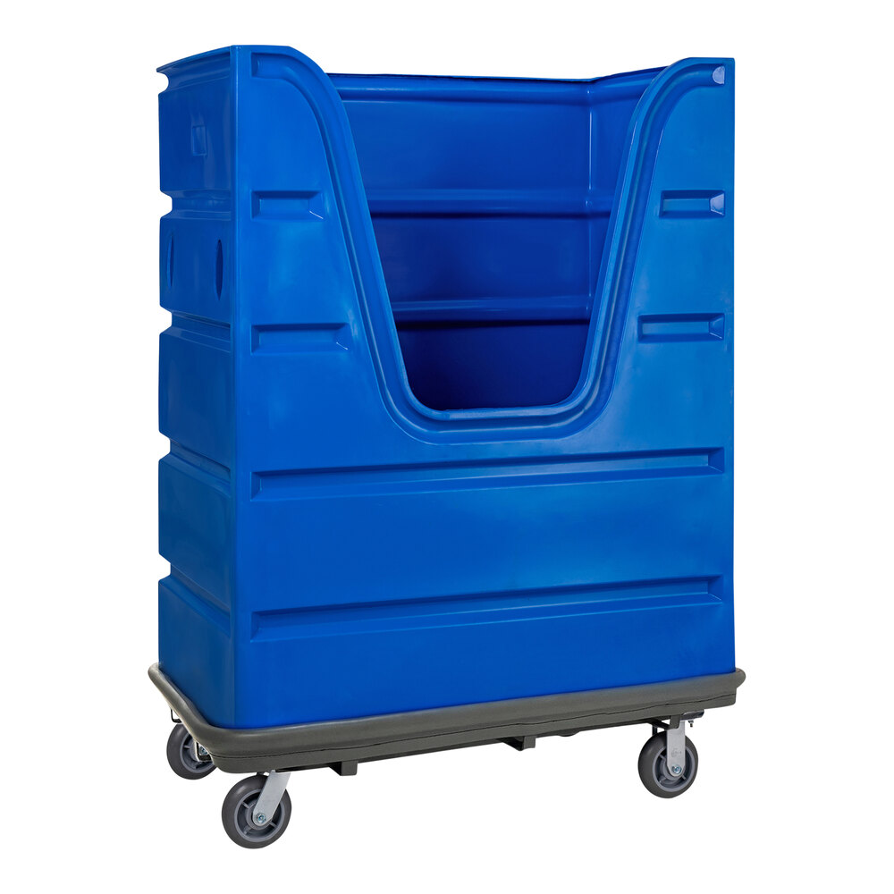R&B Wire Products, Inc. 48 Cu. Ft. Blue Polypropylene Bulk Transport Truck with Bumper 847B/PTB