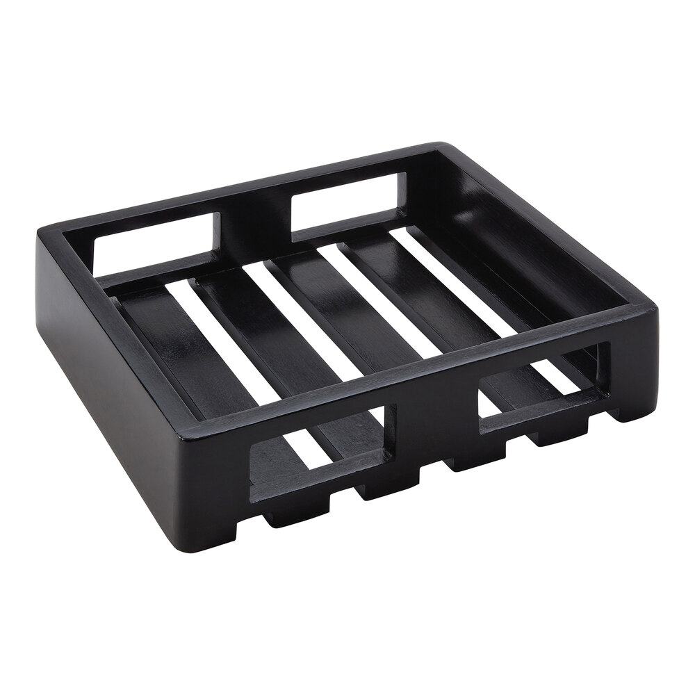 American Metalcraft Upton Collection 11 5/8" x 10 1/8" x 2 1/2" Espresso Wood Crate