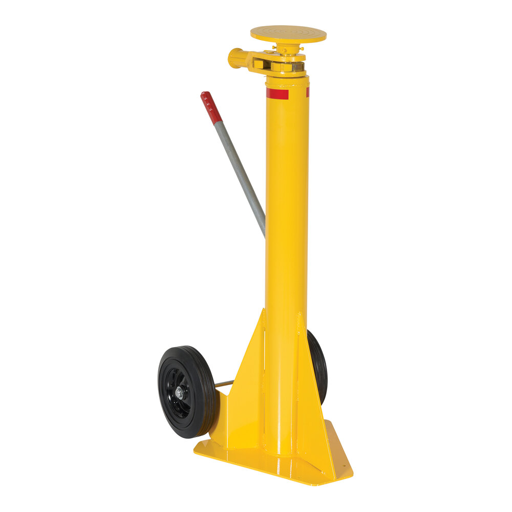 Vestil 100,000 lb. Portable Trailer Stabilizing Ratchet Jack with 50,000 lb. Lifting Capacity and 45"-57" Height HI-J-100