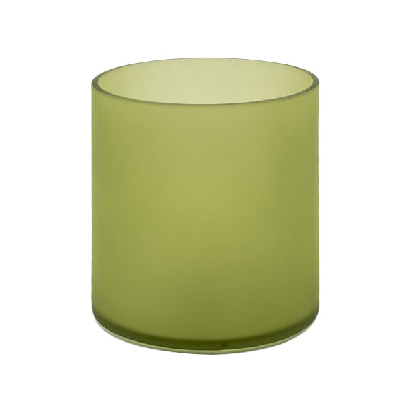 room360 Nassau RWA011GRR10 6.5 Qt. Sage Resin Cylinder Wastebasket - 2/Case