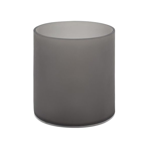 room360 Nassau RWA011GYR10 6.5 Qt. Smoke Resin Cylinder Wastebasket - 2/Case