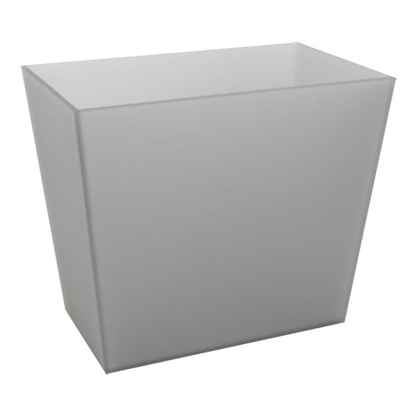room360 Nassau RWA023GYT21 17 Qt. Smoke Resin Recycling Wastebasket - 4/Case