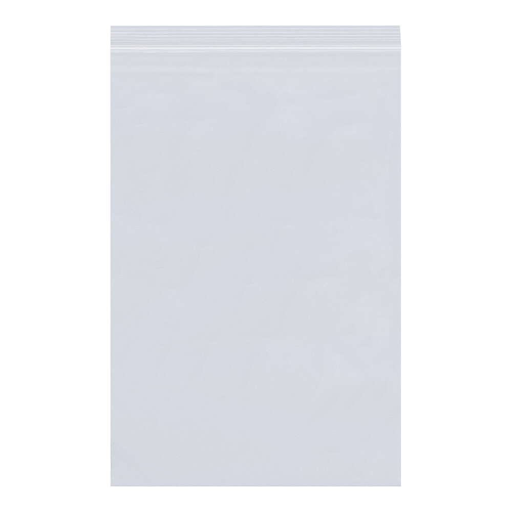 Lavex 8" x 12" 4 Mil Clear Reclosable Polyethylene Bag - 1,000/Case