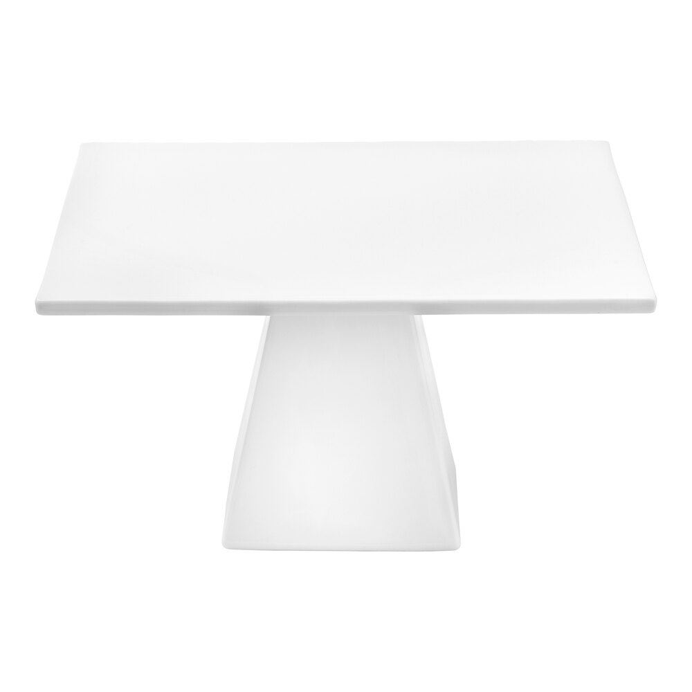 Roselli Design from Steelite International 9 1/2" x 9 1/2" White Square Porcelain Display Stand