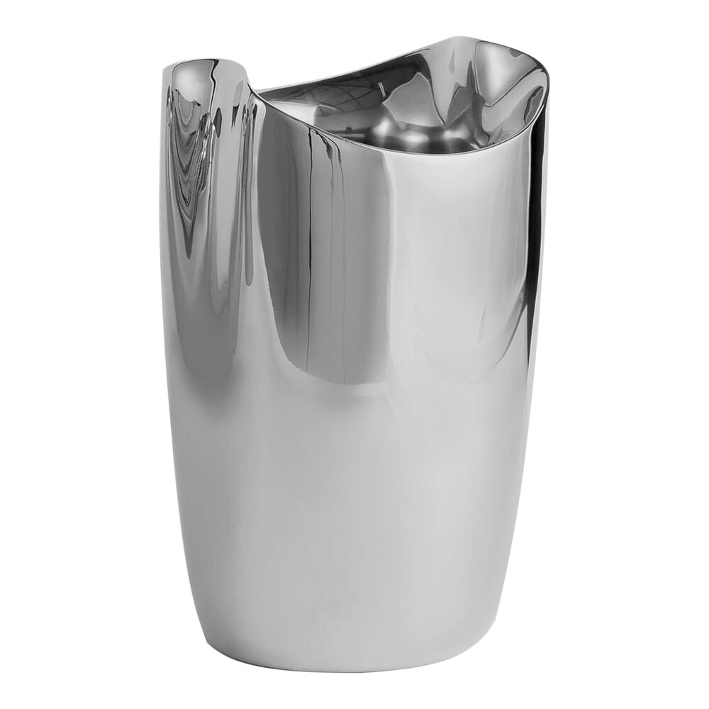 Robert Welch by Steelite International Drift 5 3/8" x 5 1/4" x 9" Double Wall Stainless Steel Wine / Champagne Cooler 5977RW013