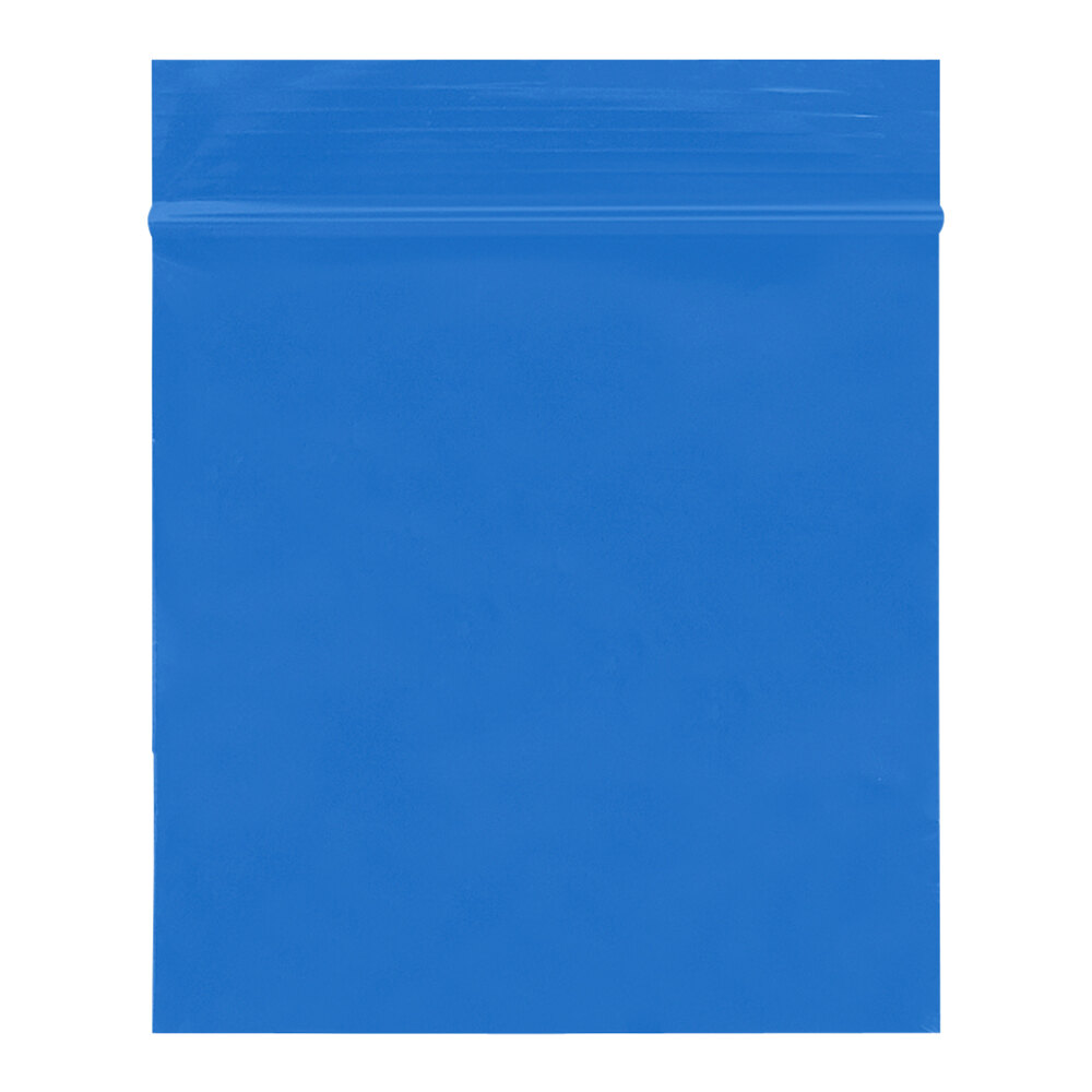 Lavex 8" x 10" 2 Mil Blue Reclosable Polyethylene Bag - 1,000/Case