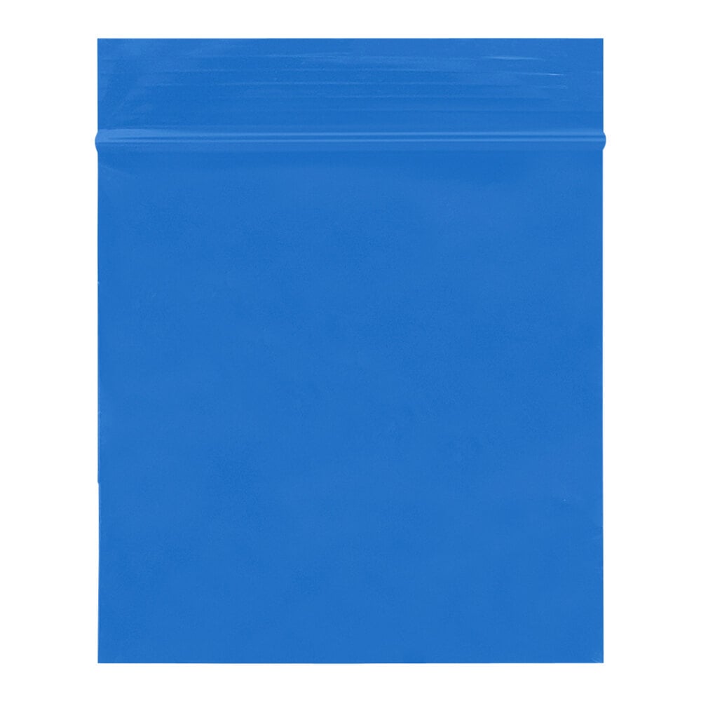 Lavex 10" x 12" 2 Mil Blue Reclosable Polyethylene Bag - 1,000/Case