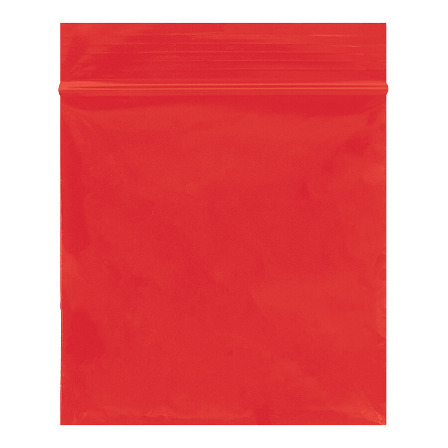 Lavex 10" x 12" 2 Mil Red Reclosable Polyethylene Bag - 1,000/Case