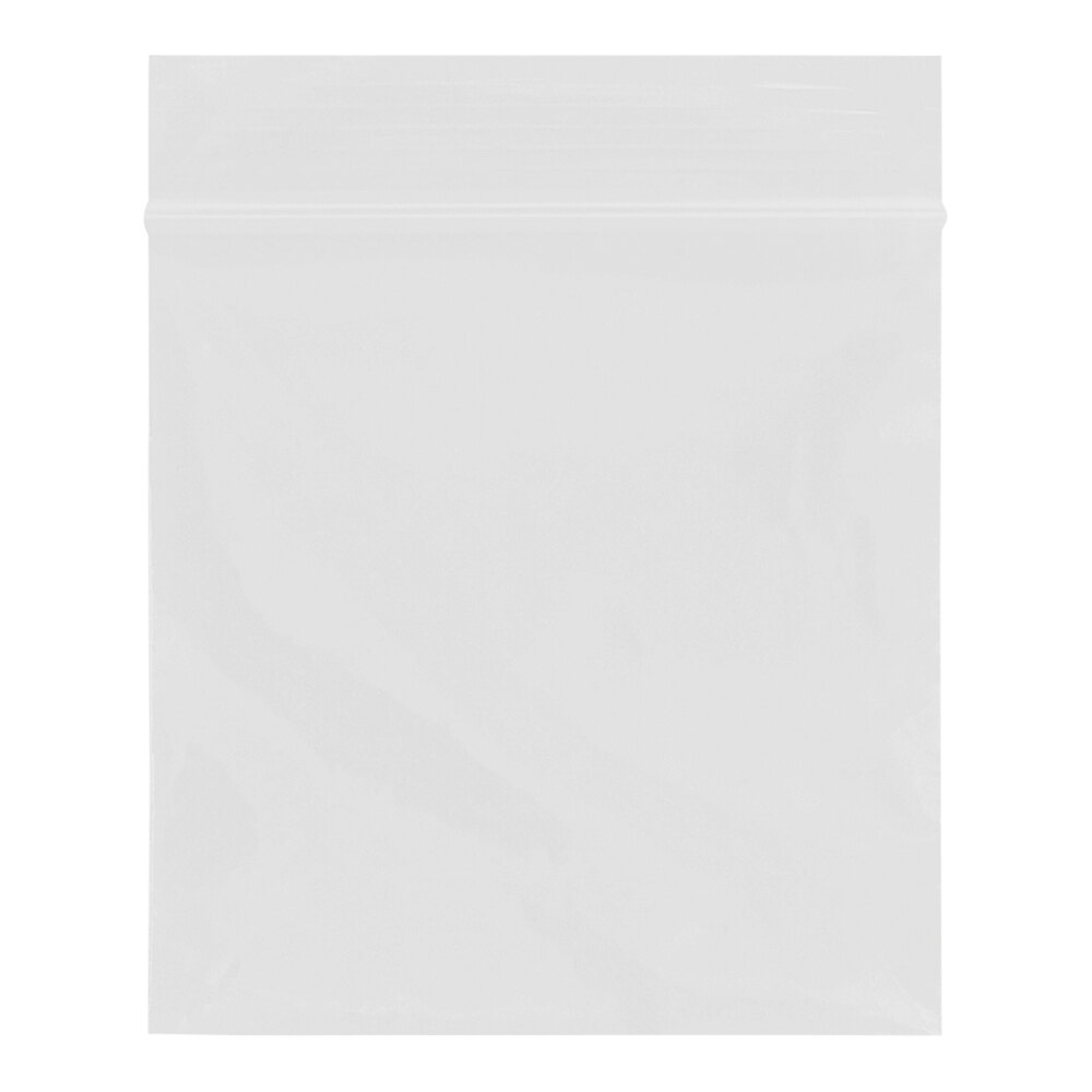 Lavex 6" x 9" 2 Mil White Reclosable Polyethylene Bag - 1,000/Case