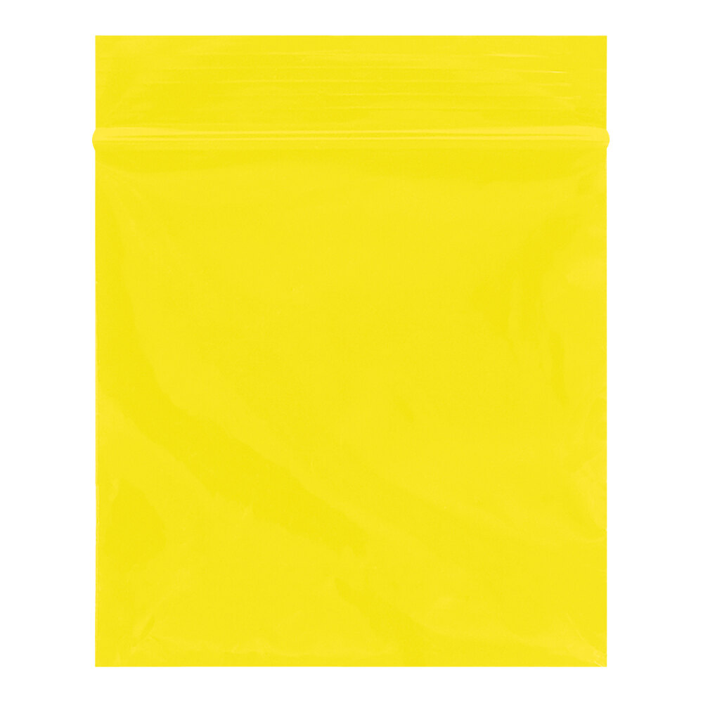 Lavex 9" x 12" 2 Mil Yellow Reclosable Polyethylene Bag - 1,000/Case